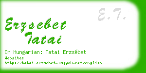 erzsebet tatai business card
